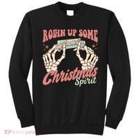 Rollin Up Some Christmas Spirit Funny Marijuana Sweatshirt thumb 0