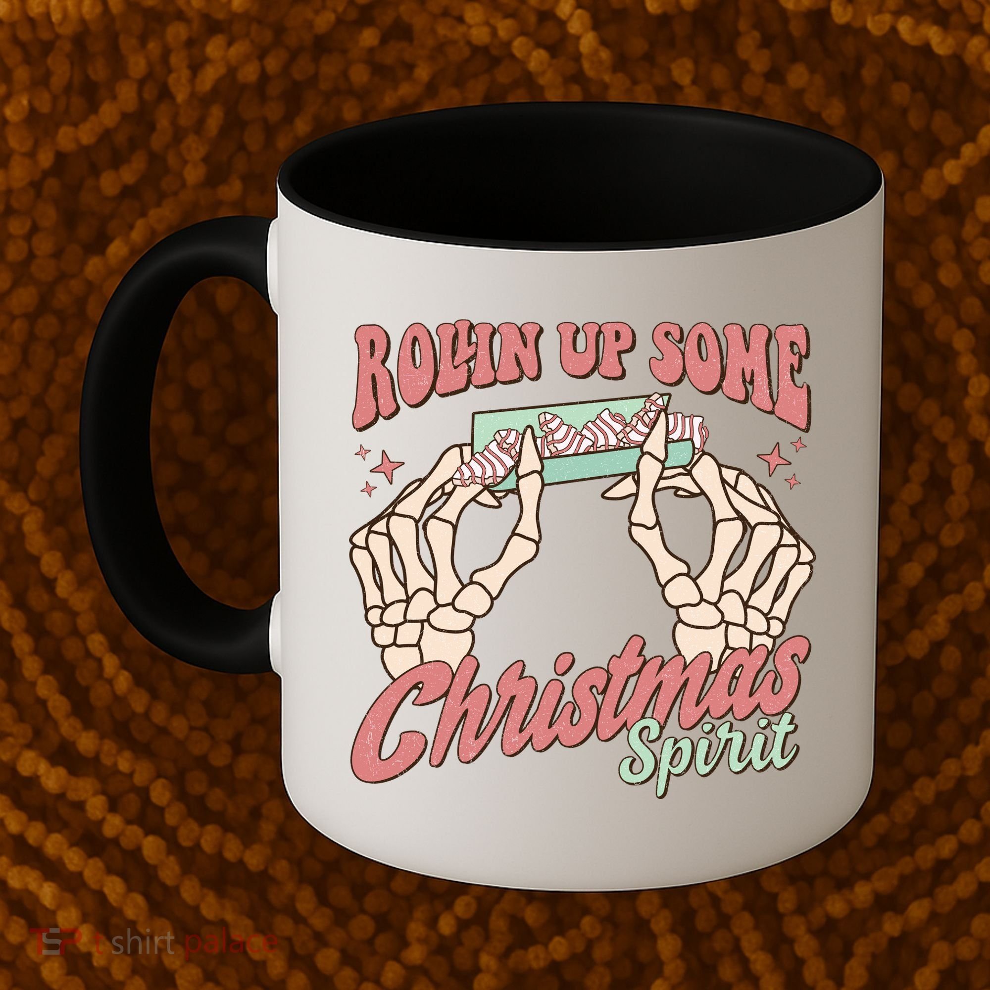 Rollin Up Some Christmas Spirit Funny Marijuana Coffee Mug