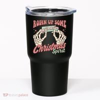 Rollin Up Some Christmas Spirit Funny Marijuana Tumbler thumb 0