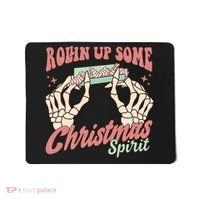 Rollin Up Some Christmas Spirit Funny Marijuana Mousepad thumb 0