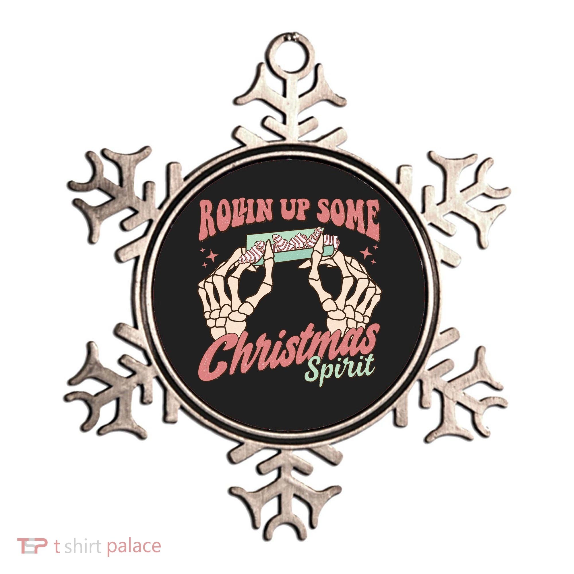 Rollin Up Some Christmas Spirit Funny Marijuana Ornament