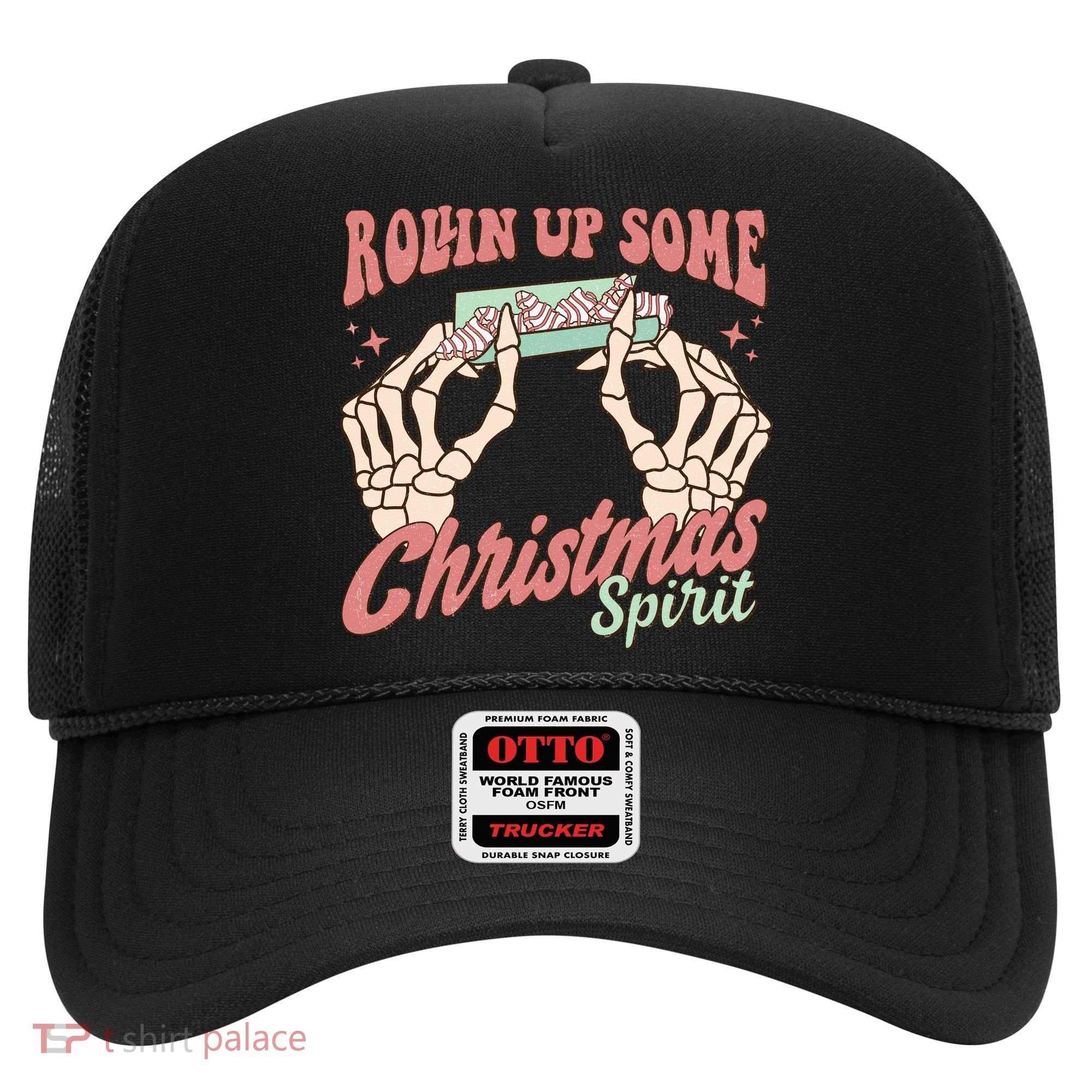 Rollin Up Some Christmas Spirit Funny Marijuana Hat