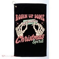 Rollin Up Some Christmas Spirit Funny Marijuana Golf Towel thumb 0