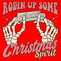 Rollin Up Some Christmas Spirit Funny Marijuana Santa Hat thumb 1