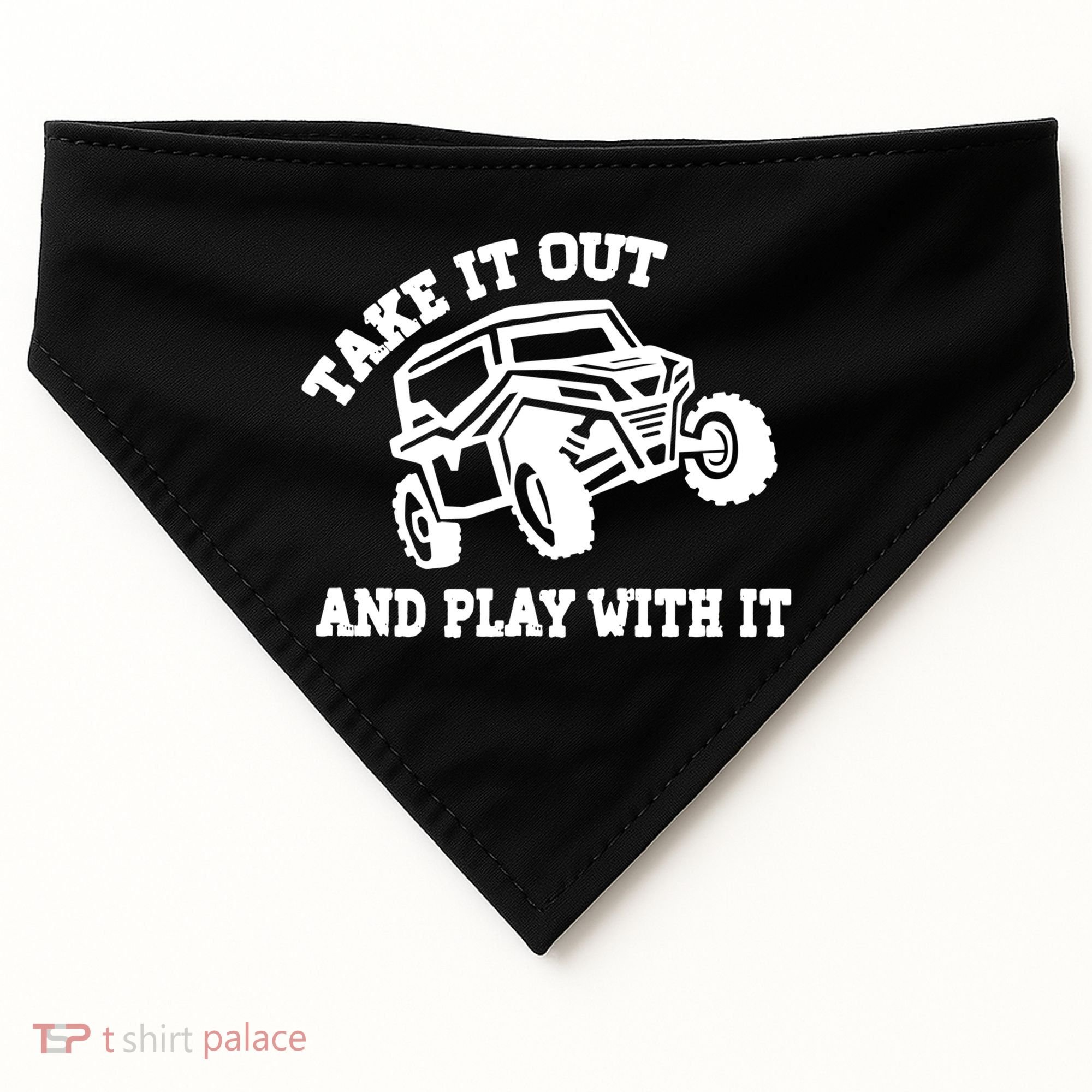Retro Utv Take It Out Play With It Offroad Sxs Usa Flag Gift USA-Made Doggie Bandana