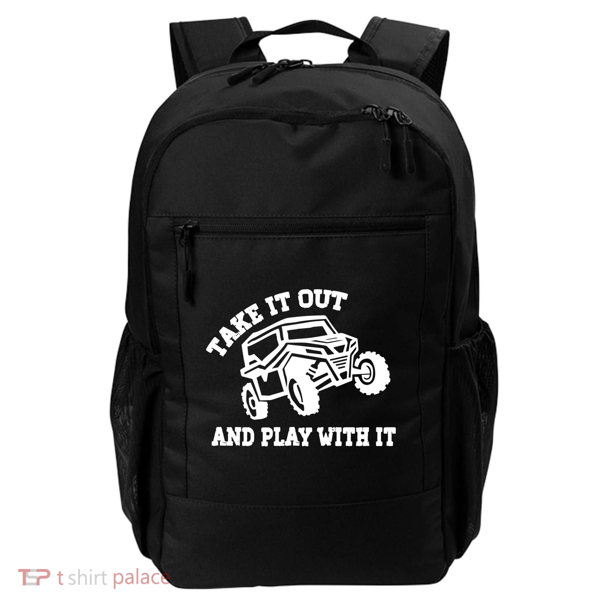 Retro Utv Take It Out Play With It Offroad Sxs Usa Flag Gift Backpack