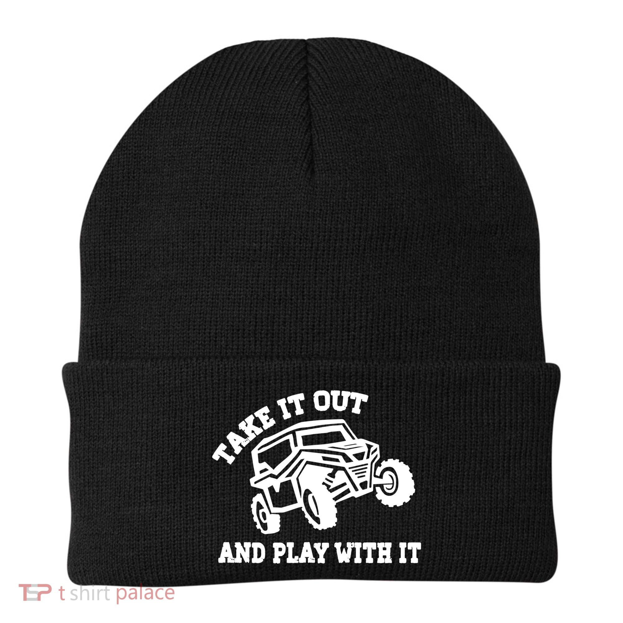 Retro Utv Take It Out Play With It Offroad Sxs Usa Flag Gift Beanie