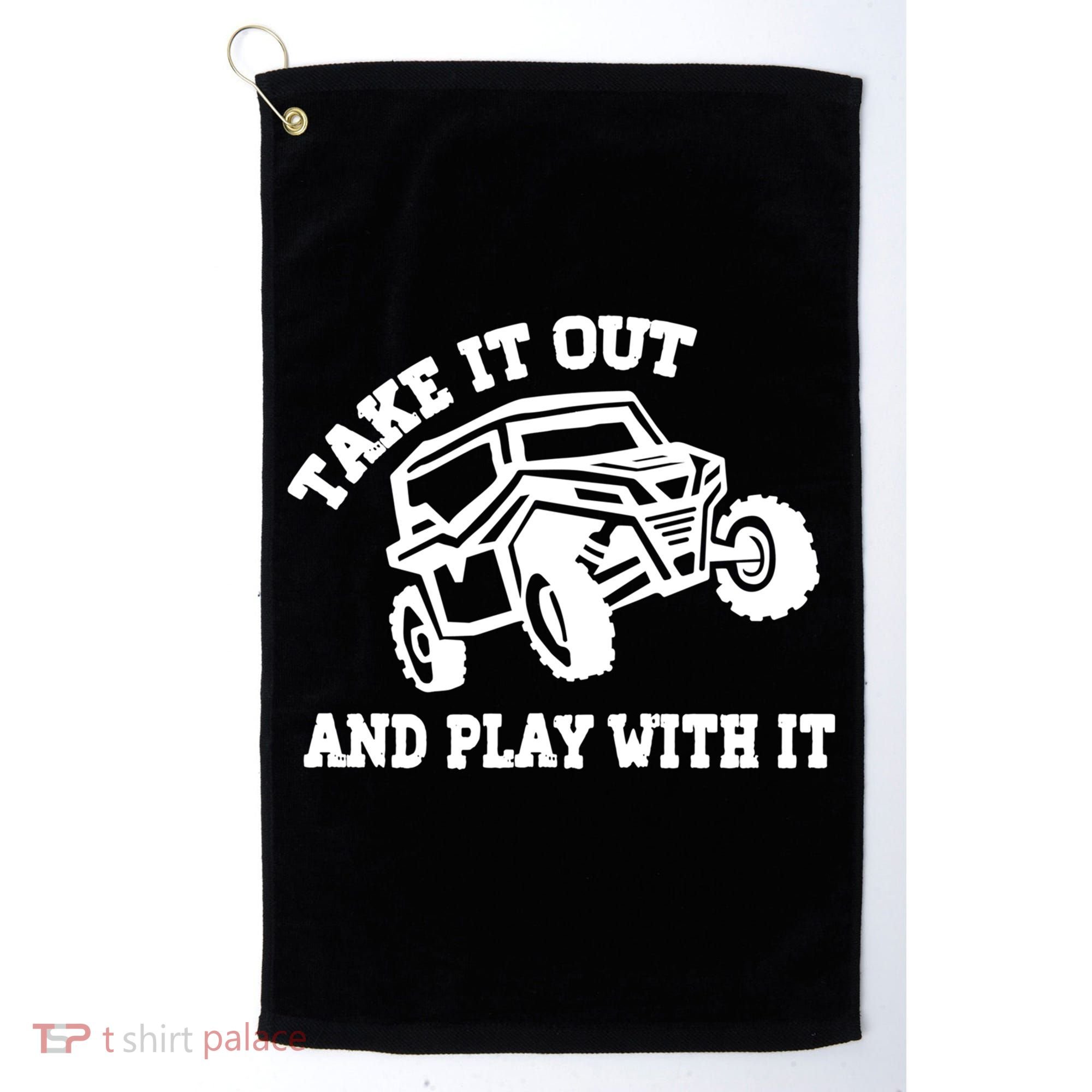 Retro Utv Take It Out Play With It Offroad Sxs Usa Flag Gift Golf Towel