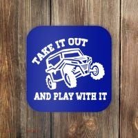 Retro Utv Take It Out Play With It Offroad Sxs Usa Flag Gift Coaster thumb 0