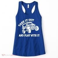 Retro Utv Take It Out Play With It Offroad Sxs Usa Flag Gift Women's Tank Top thumb 0