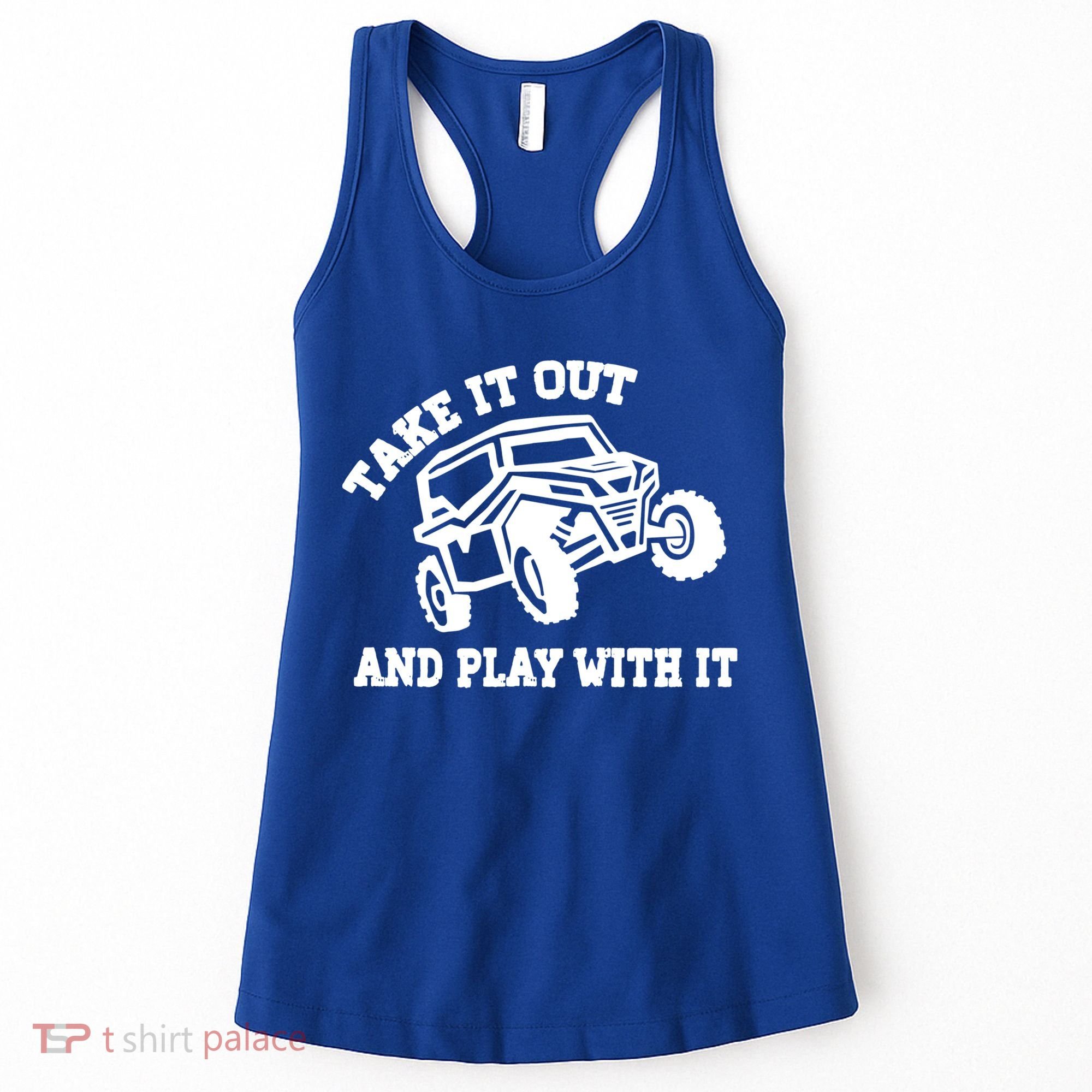 Retro Utv Take It Out Play With It Offroad Sxs Usa Flag Gift Women's Tank Top