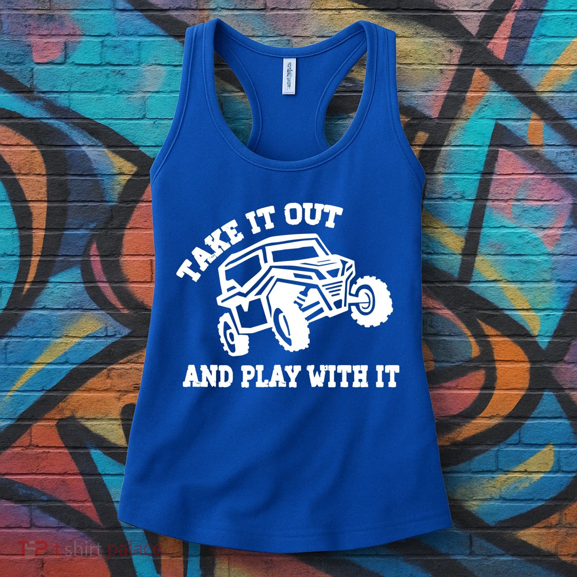 Retro Utv Take It Out Play With It Offroad Sxs Usa Flag Gift Women's Tank Top