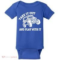 Retro Utv Take It Out Play With It Offroad Sxs Usa Flag Gift Baby Bodysuit thumb 0