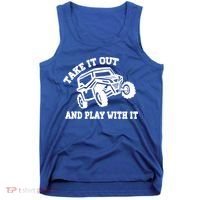 Retro Utv Take It Out Play With It Offroad Sxs Usa Flag Gift Tank Top thumb 0