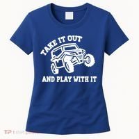 Retro Utv Take It Out Play With It Offroad Sxs Usa Flag Gift Women's T-Shirt thumb 0