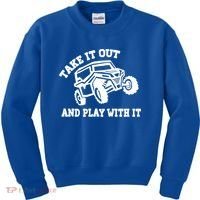 Retro Utv Take It Out Play With It Offroad Sxs Usa Flag Gift Kids Sweatshirt thumb 0