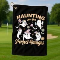 Retro Ultrasound Tech Halloween Echo Tech Vascular Tech Golf Towel thumb 1