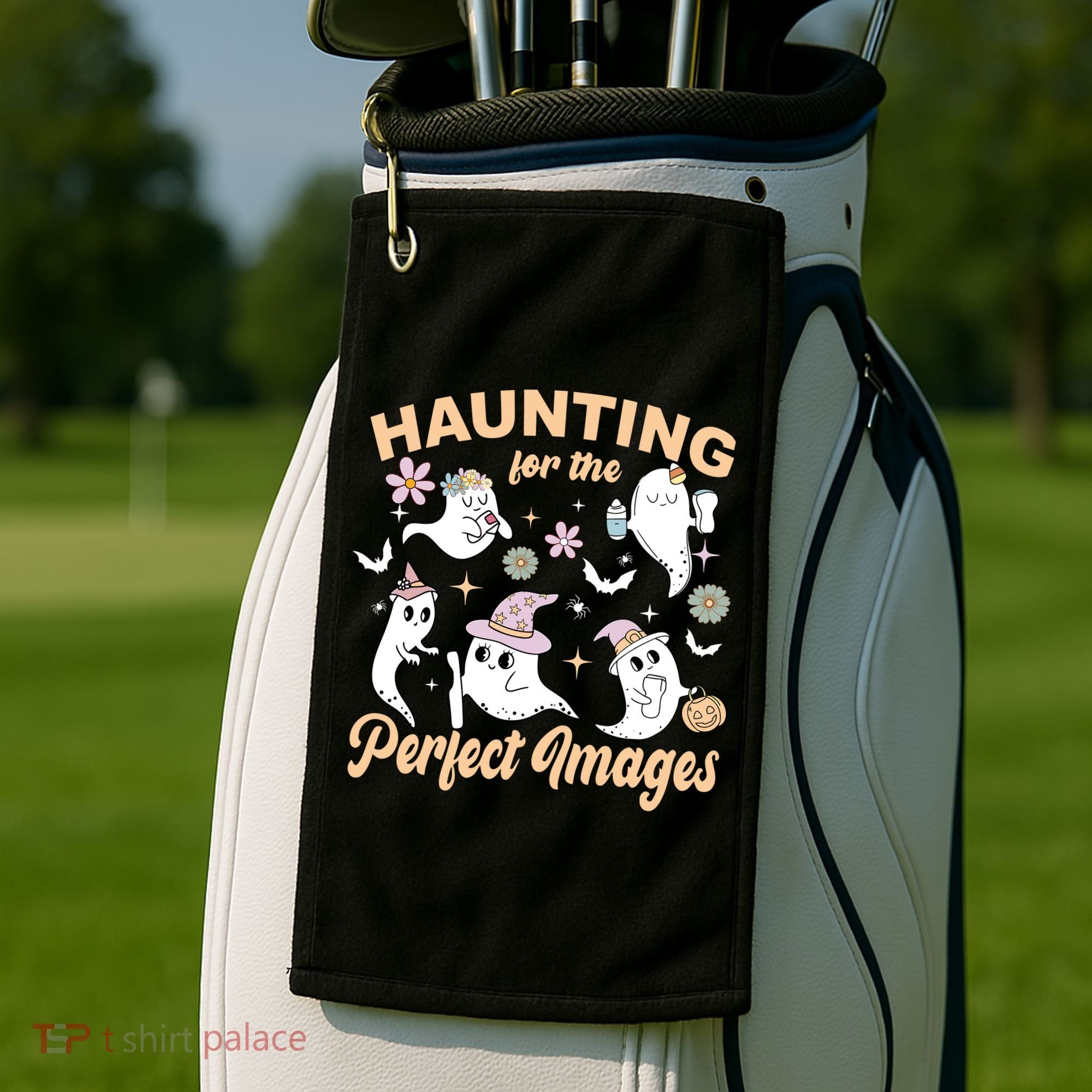 Retro Ultrasound Tech Halloween Echo Tech Vascular Tech Golf Towel