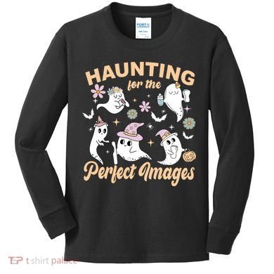 Retro Ultrasound Tech Halloween Echo Tech Vascular Tech Kids Long Sleeve Shirt