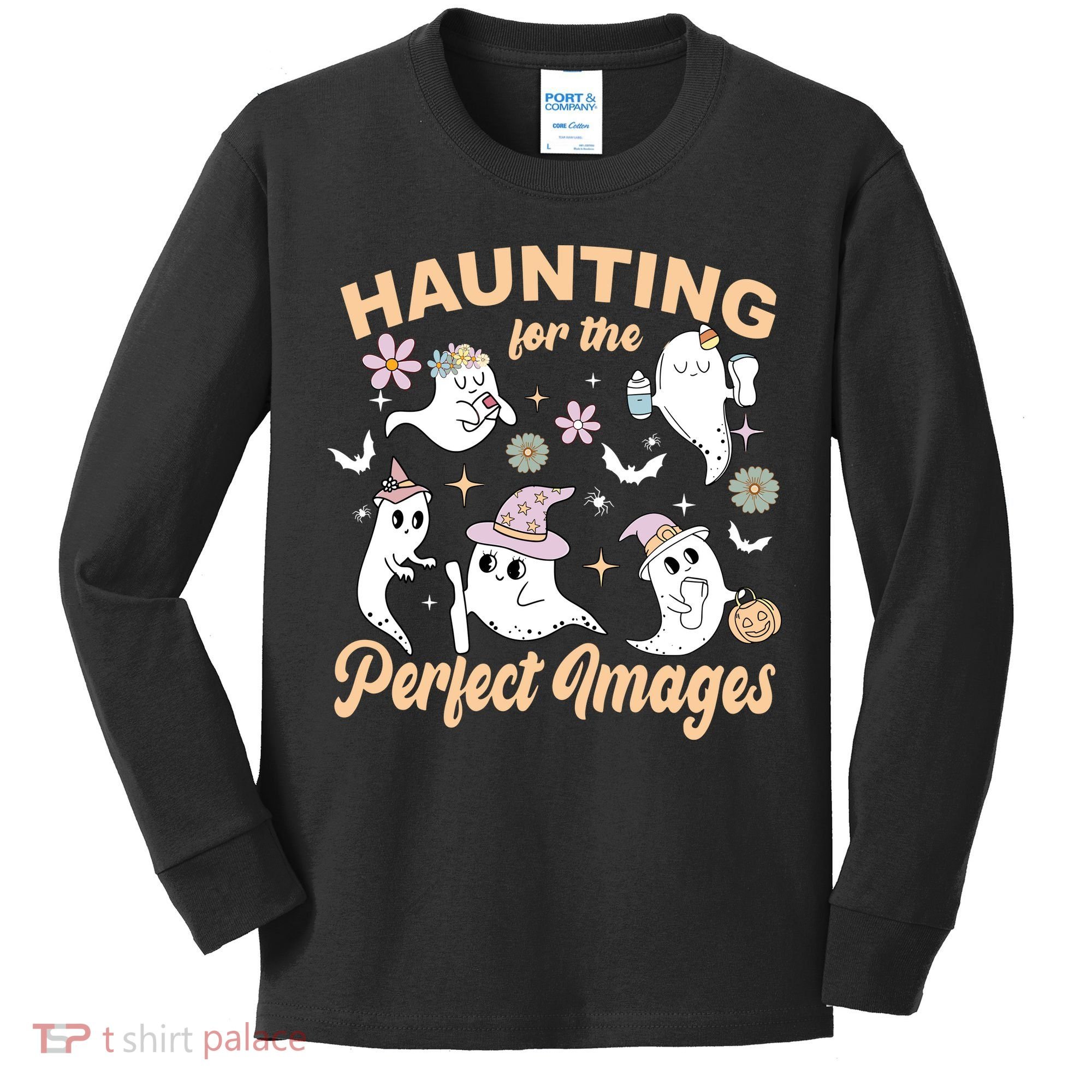 Retro Ultrasound Tech Halloween Echo Tech Vascular Tech Kids Long Sleeve Shirt