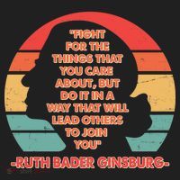 Ruth B Ginsberg Fight The Things You Care About Quote Beanie thumb 2