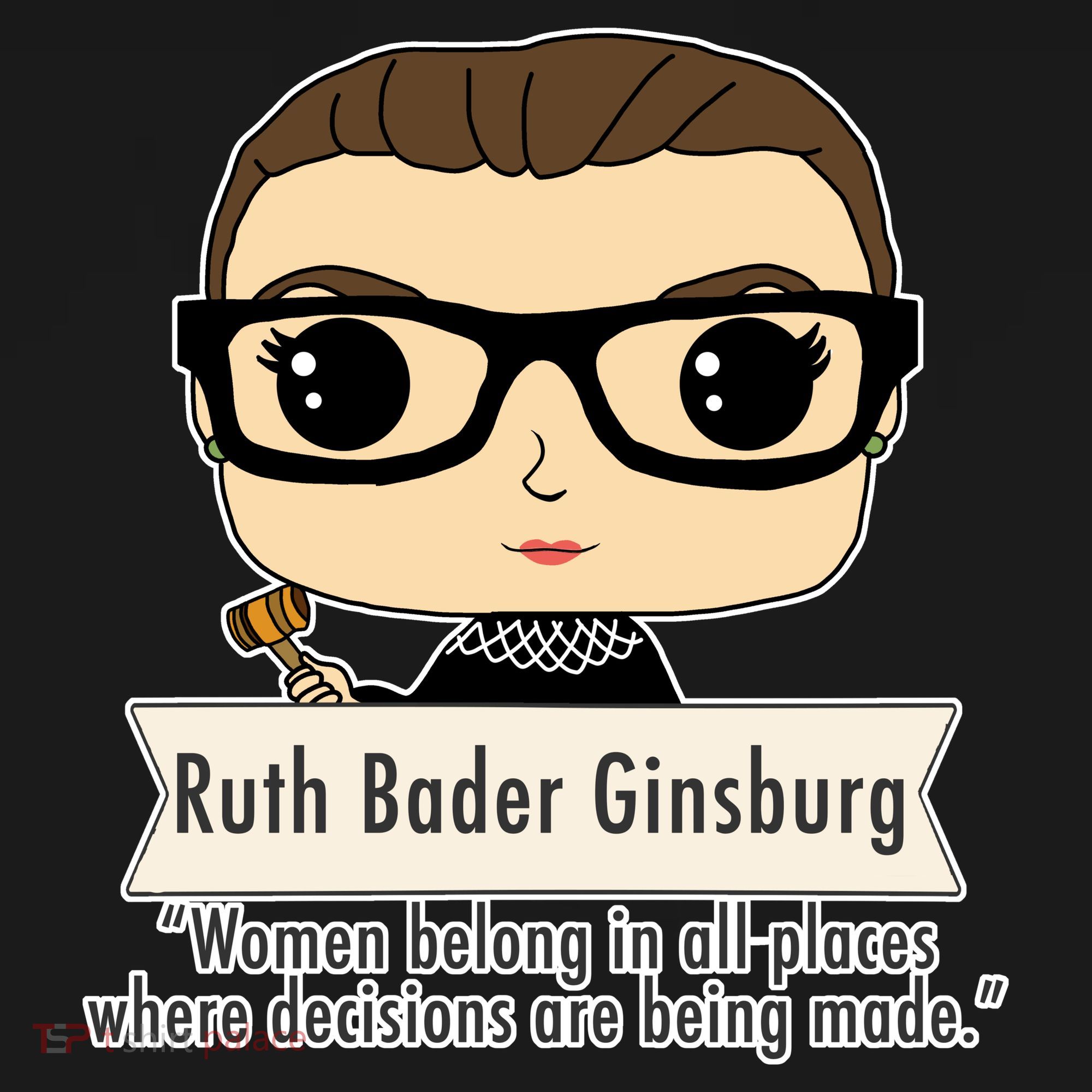 Ruth Bader Ginsburg Cute Cartoon Quote Backpack