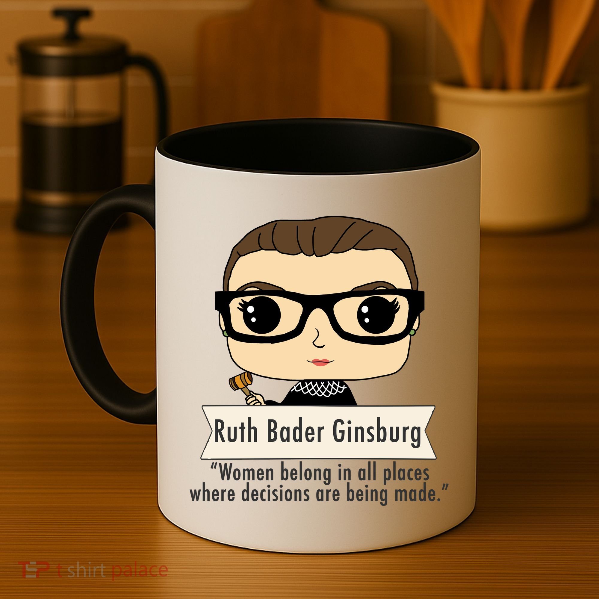 Ruth Bader Ginsburg Cute Cartoon Quote Coffee Mug