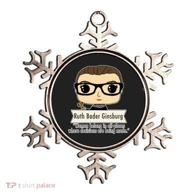 Ruth Bader Ginsburg Cute Cartoon Quote Ornament