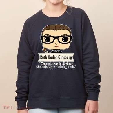 Ruth Bader Ginsburg Cute Cartoon Quote Women's Sweatshirt