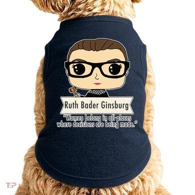Ruth Bader Ginsburg Cute Cartoon Quote Doggie Tank