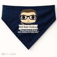 Ruth Bader Ginsburg Cute Cartoon Quote USA-Made Doggie Bandana thumb 0