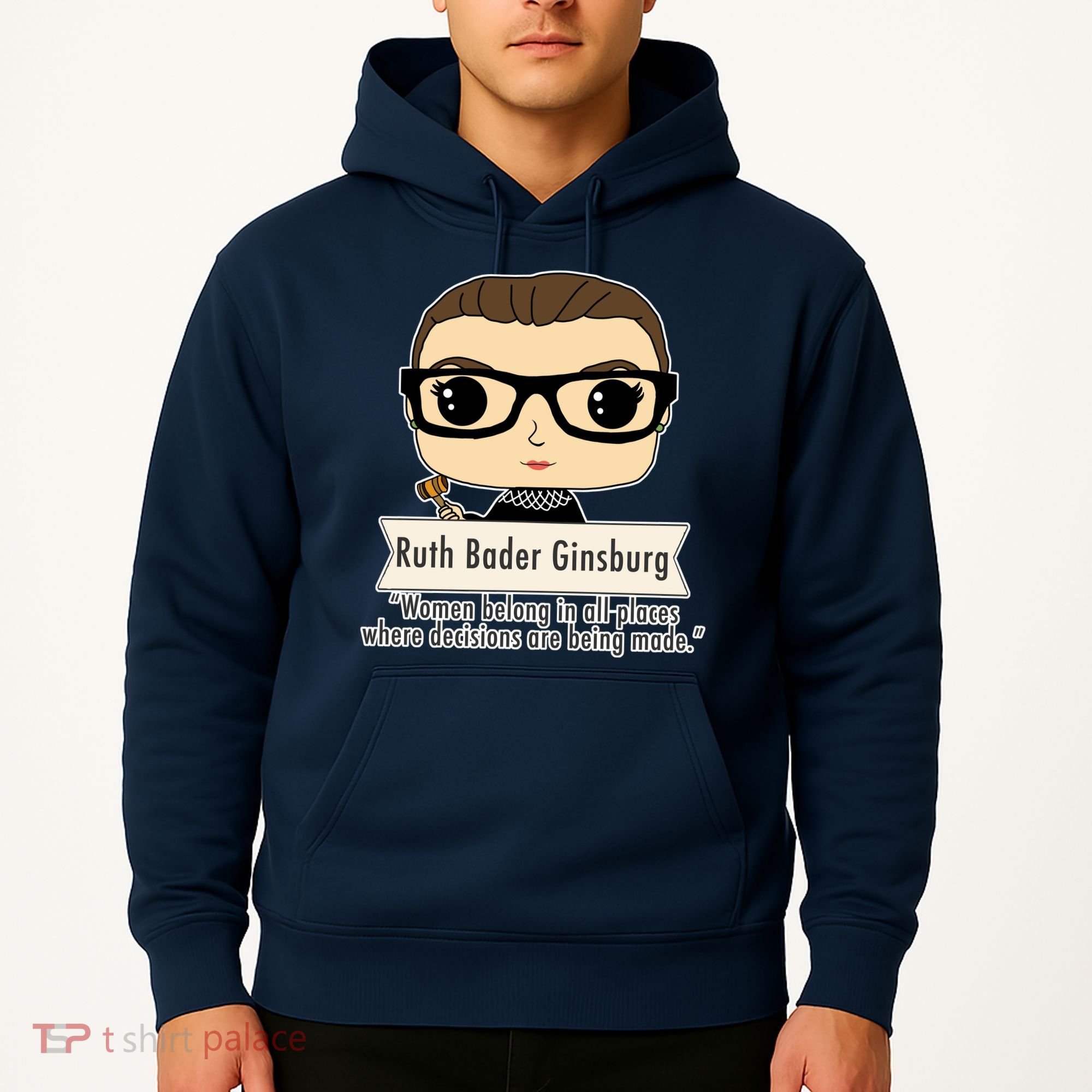 Ruth Bader Ginsburg Cute Cartoon Quote Hoodie