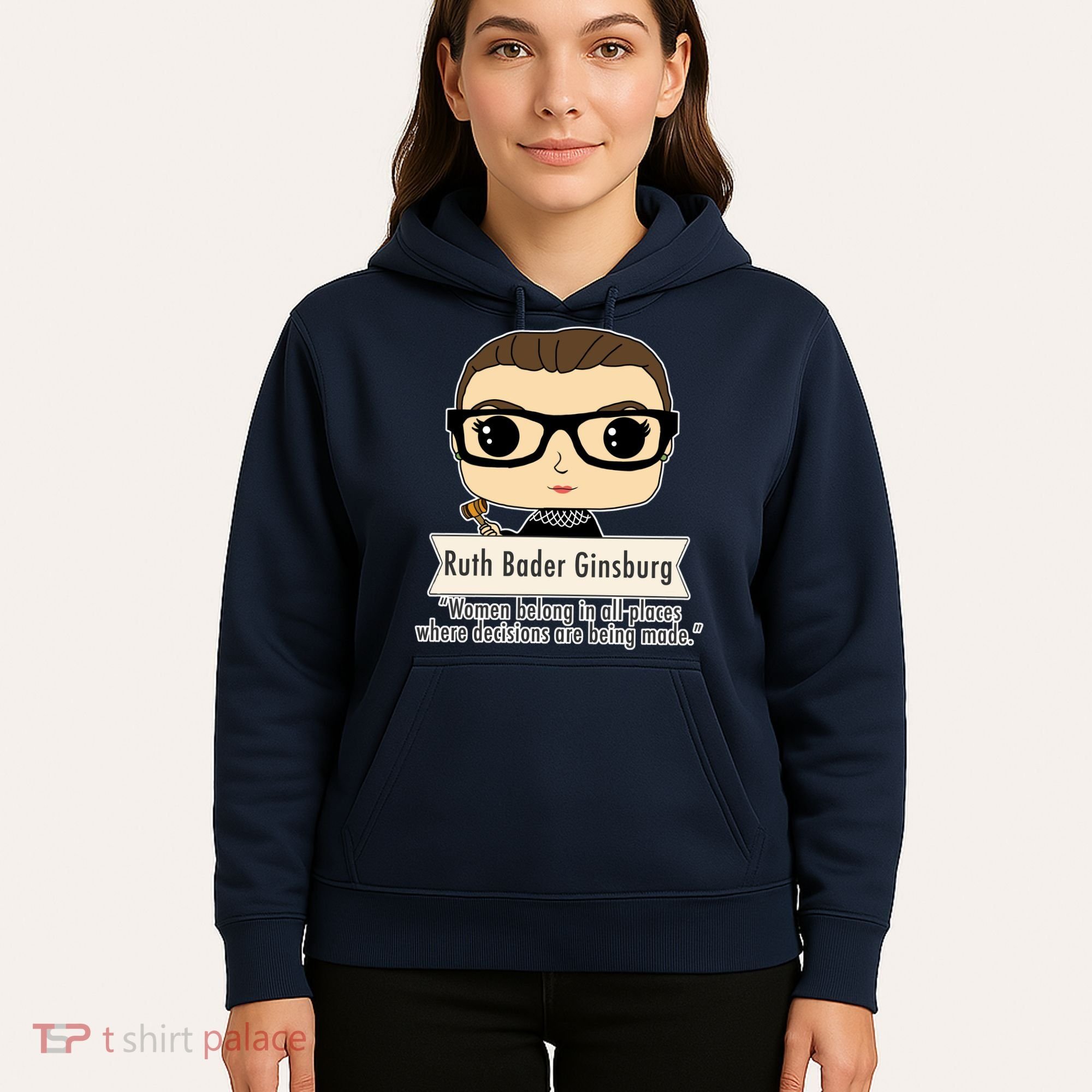 Ruth Bader Ginsburg Cute Cartoon Quote Hoodie
