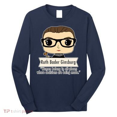 Ruth Bader Ginsburg Cute Cartoon Quote Long Sleeve Shirt