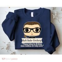 Ruth Bader Ginsburg Cute Cartoon Quote Sweatshirt thumb 2