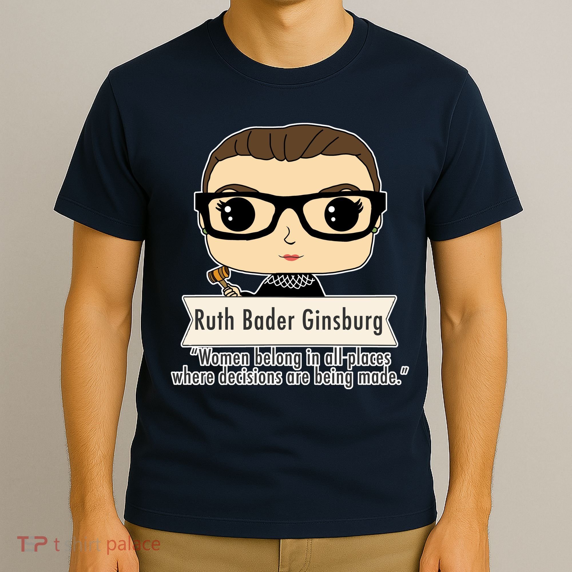 Ruth Bader Ginsburg Cute Cartoon Quote T-Shirt