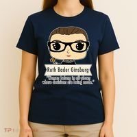 Ruth Bader Ginsburg Cute Cartoon Quote T-Shirt thumb 4