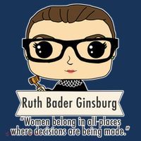 Ruth Bader Ginsburg Cute Cartoon Quote Button thumb 1