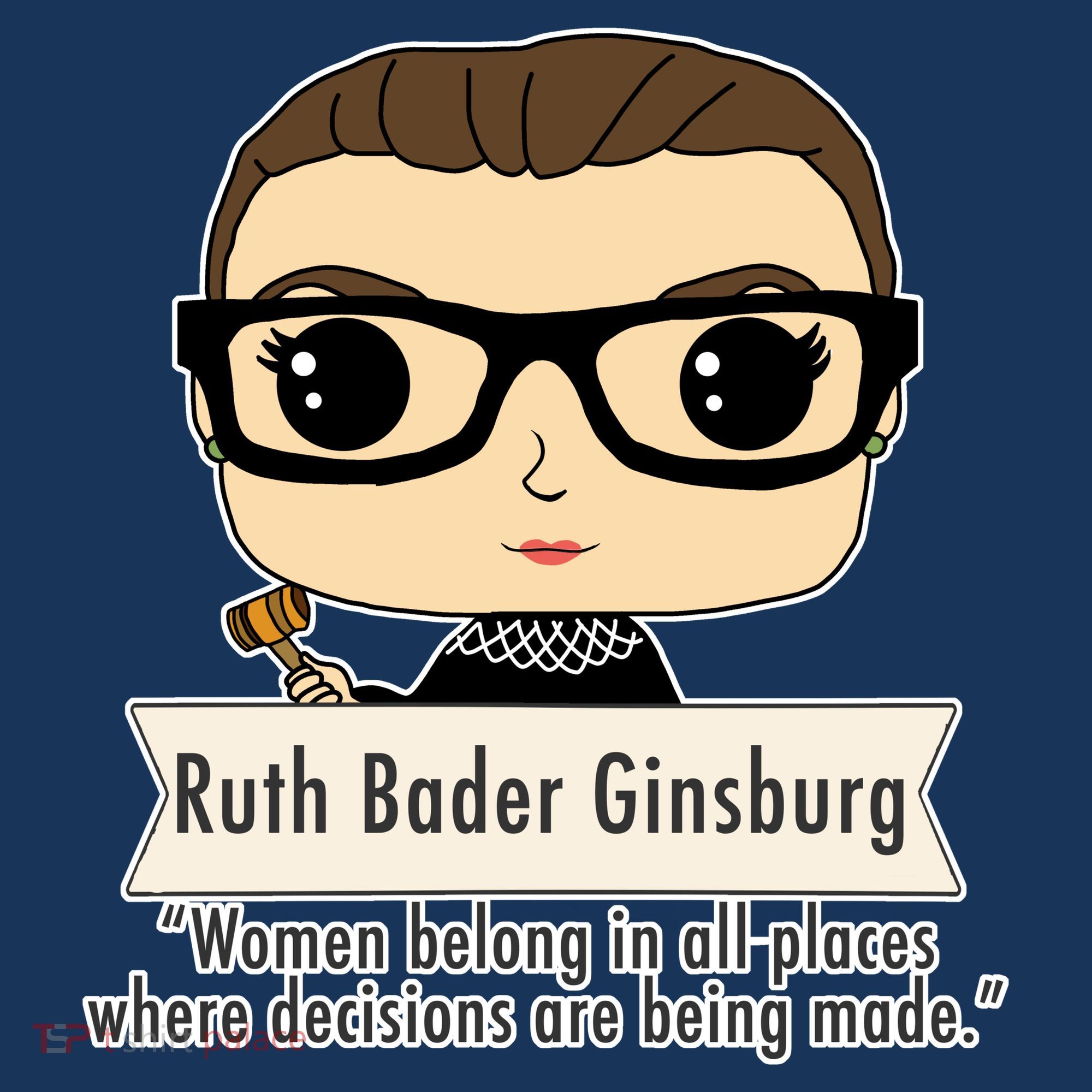 Ruth Bader Ginsburg Cute Cartoon Quote Bucket Hat