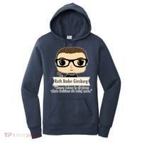 Ruth Bader Ginsburg Cute Cartoon Quote Women's Hoodie thumb 0