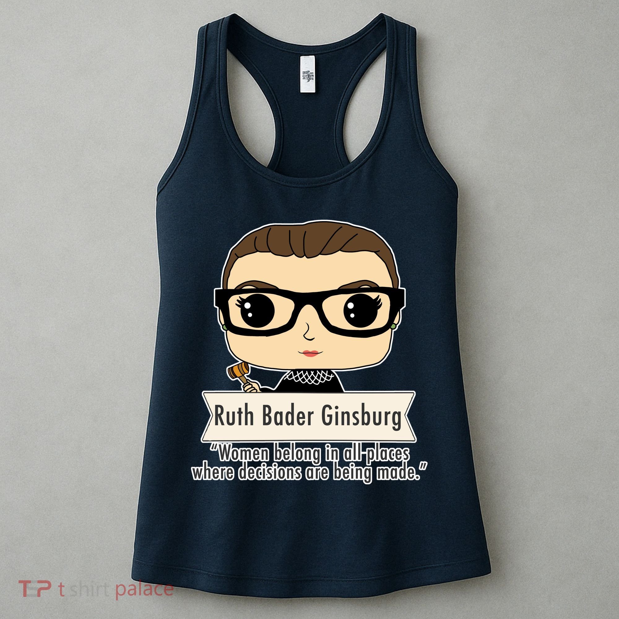 Ruth Bader Ginsburg Cute Cartoon Quote Women's Tank Top