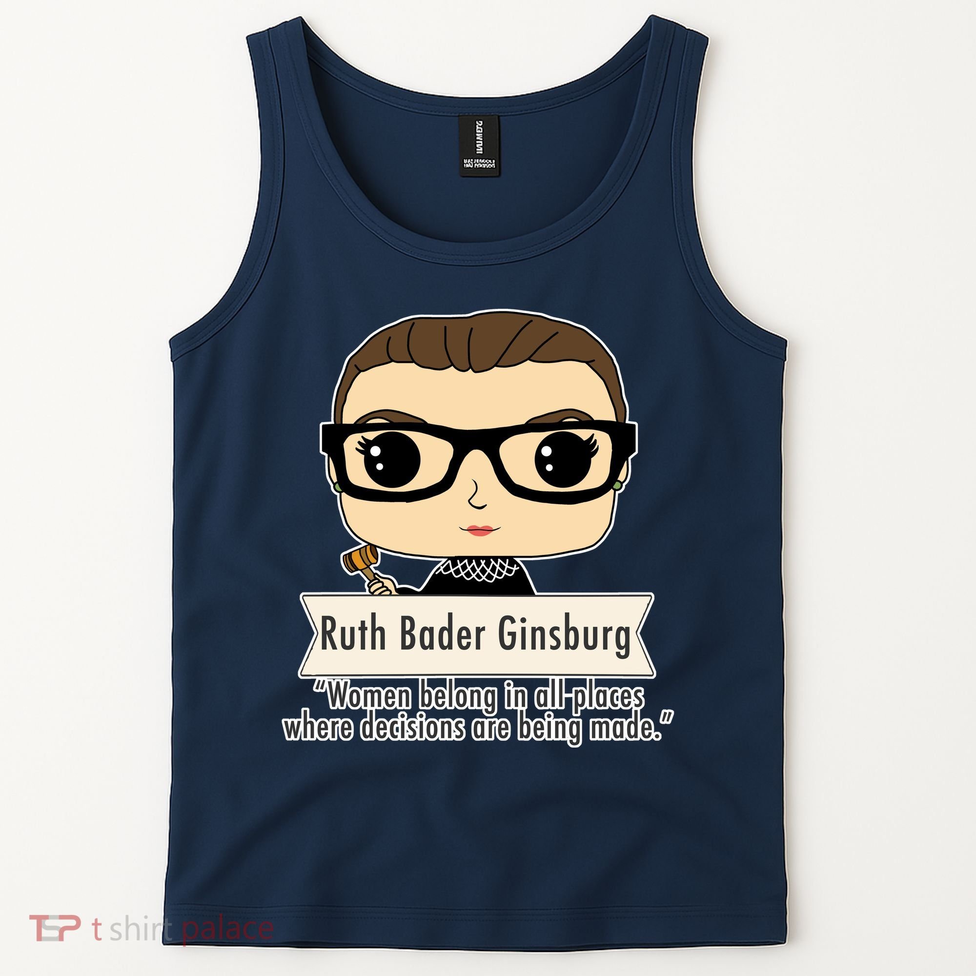 Ruth Bader Ginsburg Cute Cartoon Quote Tank Top