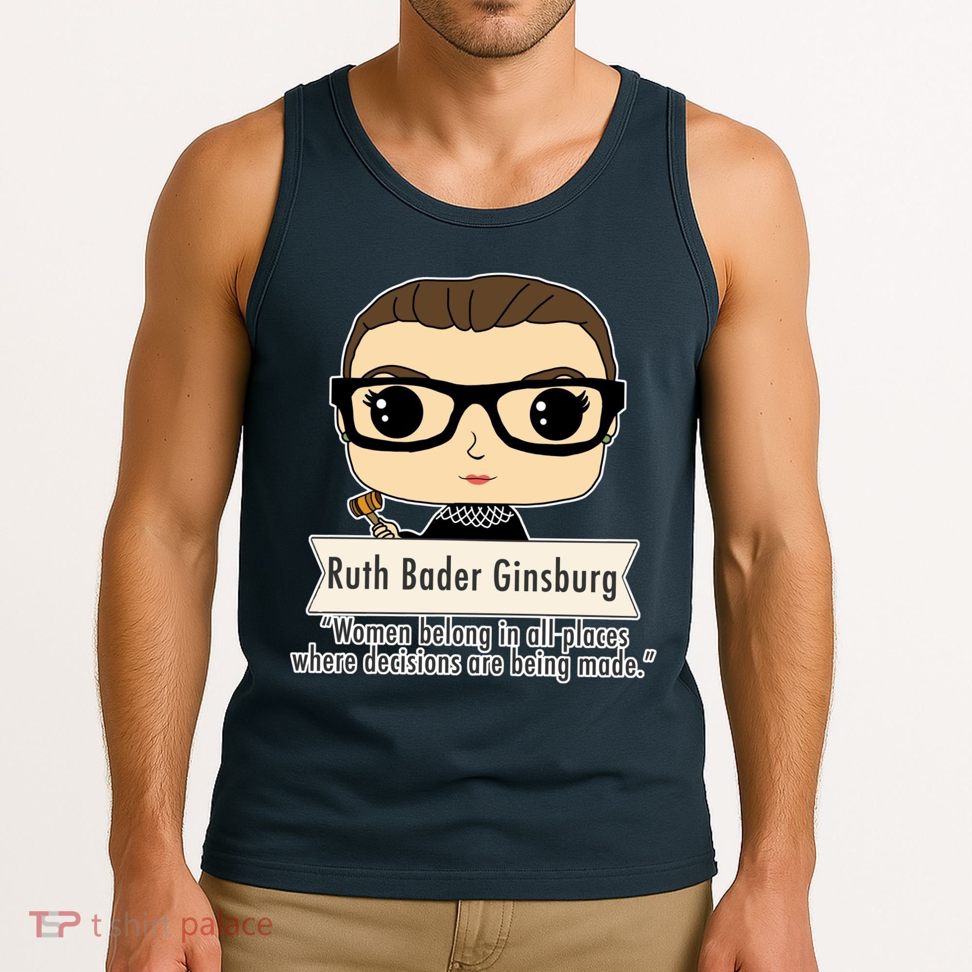 Ruth Bader Ginsburg Cute Cartoon Quote Tank Top