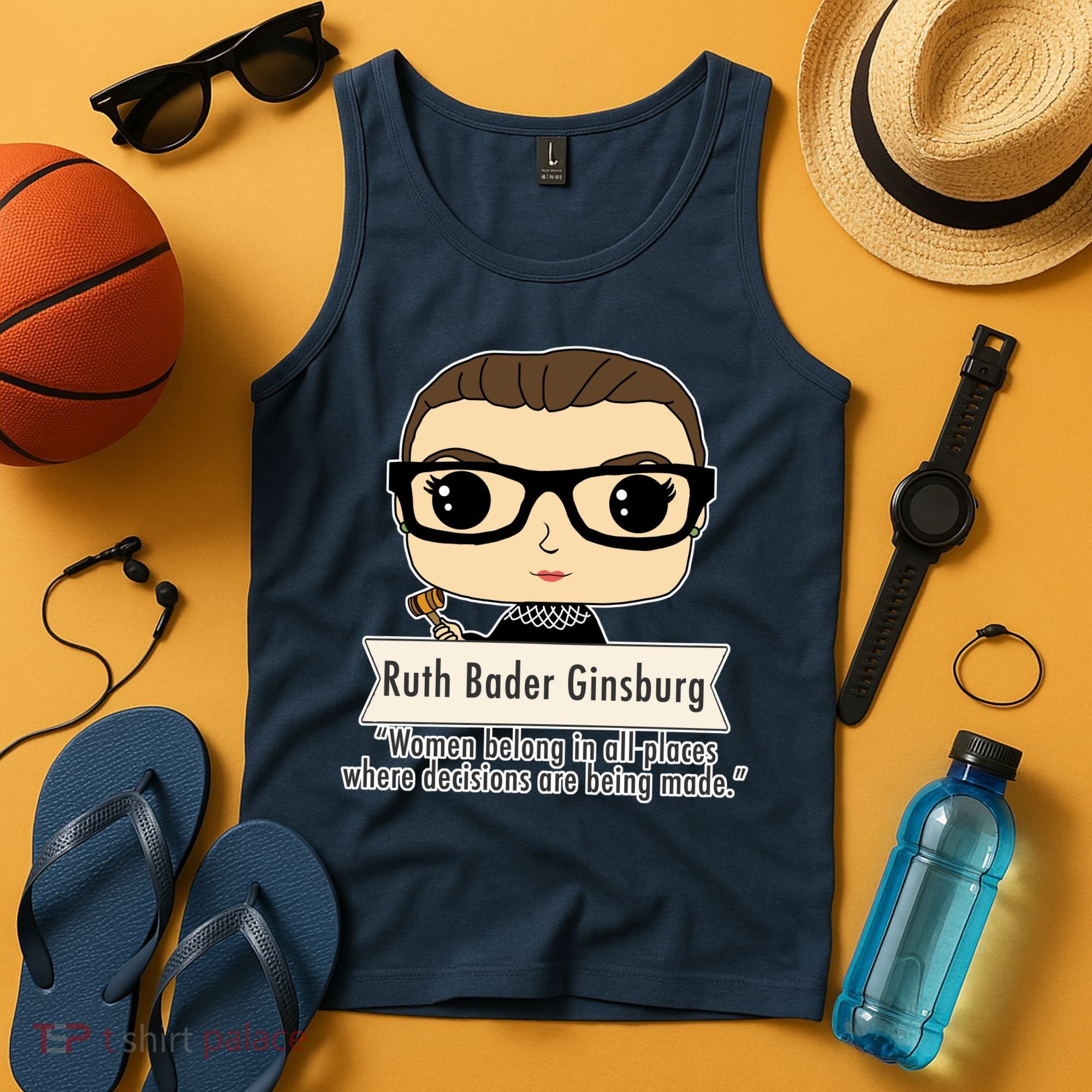 Ruth Bader Ginsburg Cute Cartoon Quote Tank Top