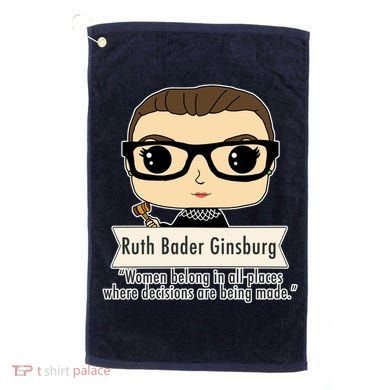 Ruth Bader Ginsburg Cute Cartoon Quote Golf Towel
