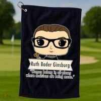 Ruth Bader Ginsburg Cute Cartoon Quote Golf Towel thumb 1