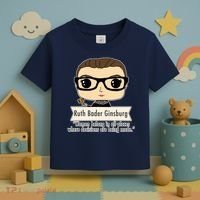 Ruth Bader Ginsburg Cute Cartoon Quote Toddler T-Shirt thumb 3