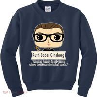 Ruth Bader Ginsburg Cute Cartoon Quote Kids Sweatshirt thumb 0