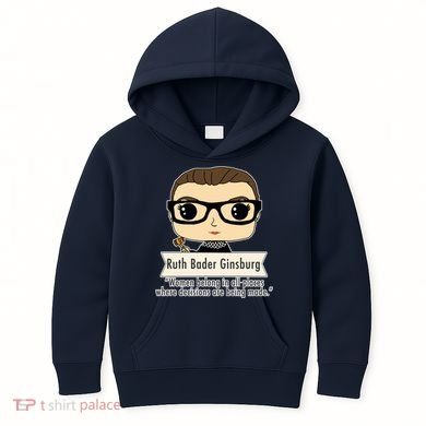 Ruth Bader Ginsburg Cute Cartoon Quote Kids Hoodie