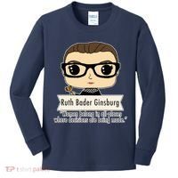 Ruth Bader Ginsburg Cute Cartoon Quote Kids Long Sleeve Shirt thumb 0